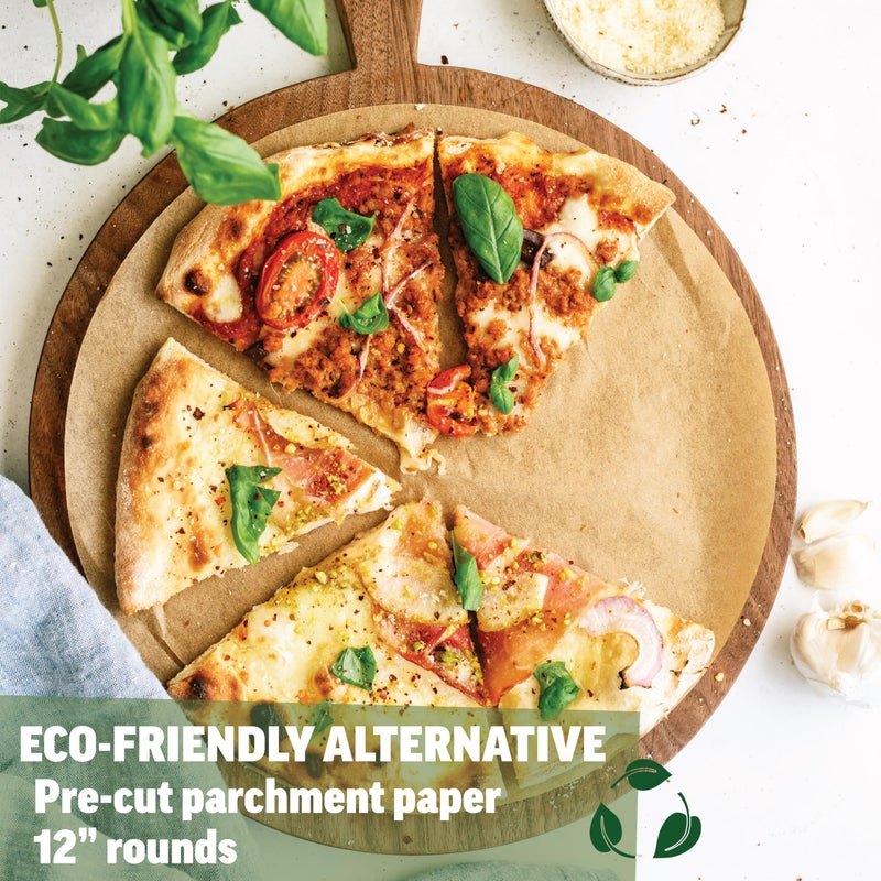 Zenlogy 12 Inch Parchment Paper Rounds (100 Sheets) - Unbleached, Pre-cut, High Heat, Round Liners - Fits 12 inch Round Cake Pans, Pizza Pans, and Air Fryer - Image 2